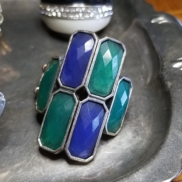 Adjustable Rings Dried Flowers Rhinestone - Picture 3 of 6